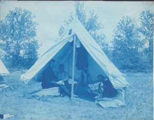 1891 01 Mock Civil War encampment