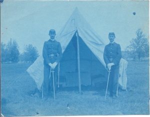 1891 02 Mock Civil War encampment